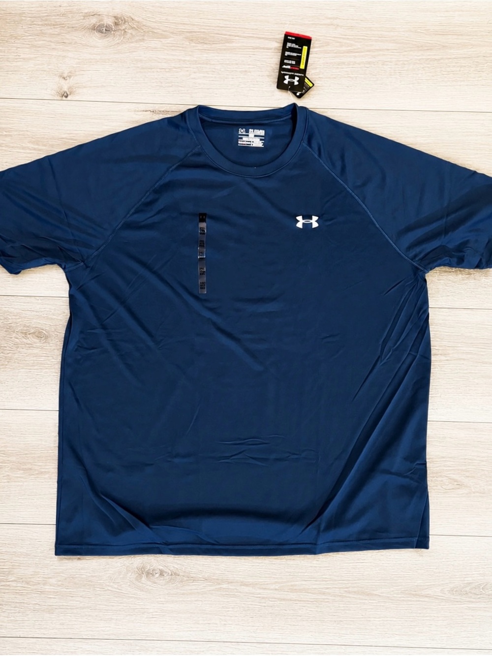 NWT Under Armour HeatGear Performance Training Shirt Blue XXL Loose Fit